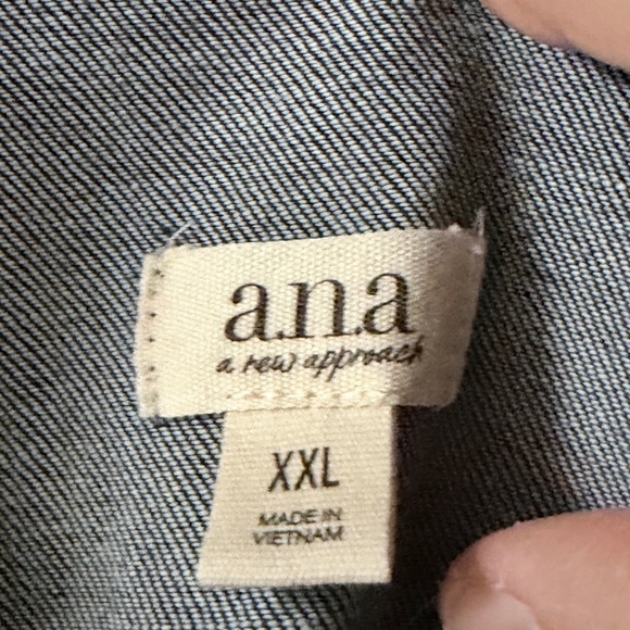 a.n.a Dark Blue Denim Jacket - Picture 5 of 7